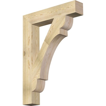 Ekena Millwork Olympic Block Rough Sawn Bracket, Douglas Fir, 6"W x 34"D x 46"H BKT06X34X46OLY05RDF